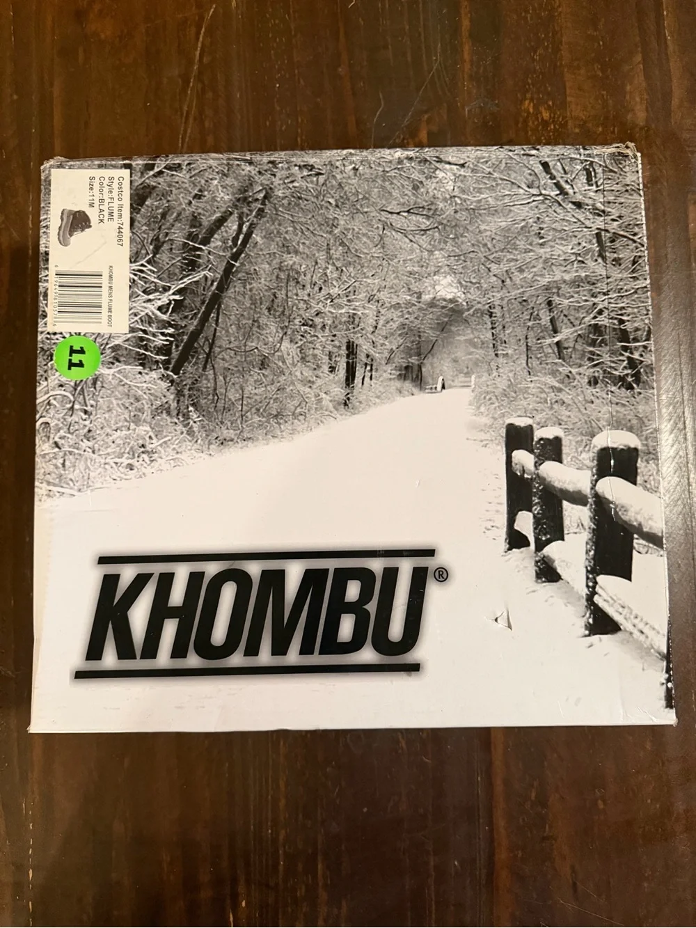 Khombu Black Insulated Snow Boots - Size 11M
